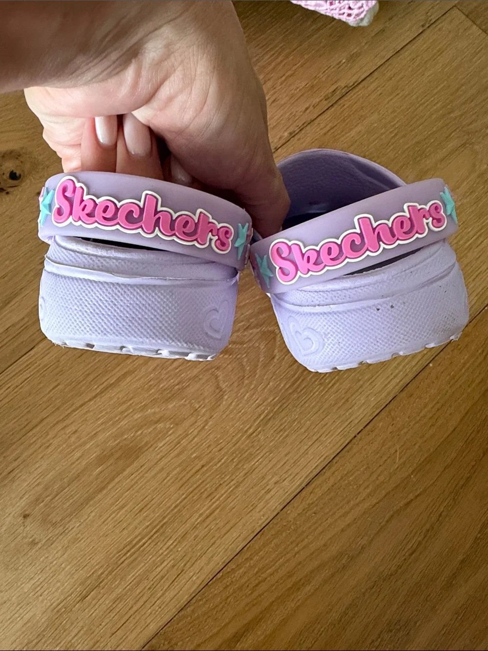 Skechers Girl Lavender Stars water Clog Shoes light up